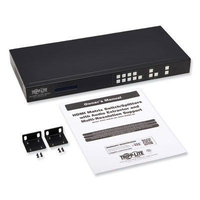 Tripp Lite 4-Port HDMI Matrix Switch/Splitter w/Audio Extractor, Remote Access and Multi-Resolution Support, Ships in 7-10 Business Days (B3024HX4H4K)