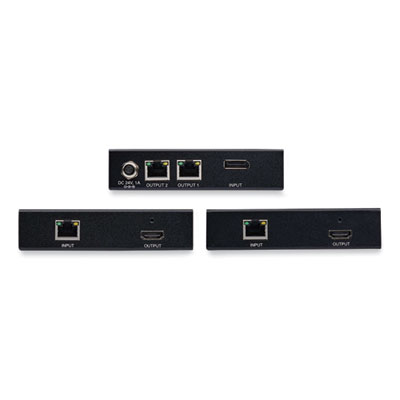 Tripp Lite 2-Port DisplayPort to HDMI Over CAT6 Splitter/Extender Kit, TAA Compliant, Ships in 7-10 Business Days (B127002D2H)