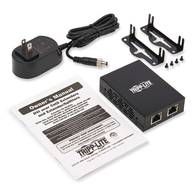 Tripp Lite 2-Port DVI Over CAT5/6 Splitter/Extender, TAA Compliant, Ships in 7-10 Business Days (TRPB140002)