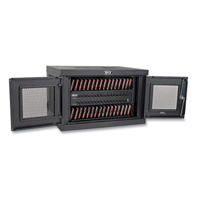 Tripp Lite Locking Cell Phone Charging Station w/Syncing Function for 32 USB Devices, 23.23x26.77x7.91, BK, Ships in 7-10 Bus Days (CSD32USB)
