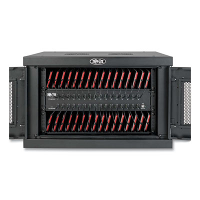 Tripp Lite Locking Cell Phone Charging Station w/Syncing Function for 32 USB Devices, 23.23x26.77x7.91, BK, Ships in 7-10 Bus Days (CSD32USB)