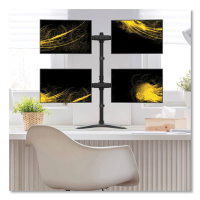 Tripp Lite Quad Display Desktop Monitor Stand for 27" Monitors, 31.7 x 12.4 x 32.2, Black, Supports 17.6 lb, Ships in 7-10 Business Days (DDR1327MQ)