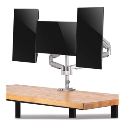 Tripp Lite Triple Display Mount w/Flex Arm for 30" Monitor, -90/+90 Rotation/Tilt, Silver, Supports 15.4 lb, Ships in 7-10 Bus Days (DDR1730TAL)