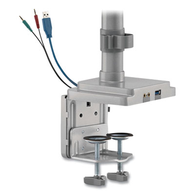 Tripp Lite Triple Display Mount w/Flex Arm for 30" Monitor, -90/+90 Rotation/Tilt, Silver, Supports 15.4 lb, Ships in 7-10 Bus Days (DDR1730TAL)