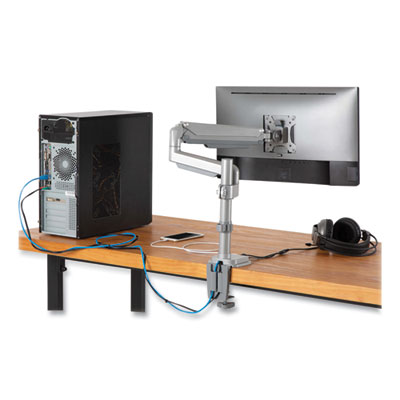 Tripp Lite Display Monitor/TV Desk Mount w/Flex Arm Clamp For 34" Monitors, -90/+90 Rotation/Tilt, Silver, Ships in 7-10 Business Days (DDR1732SAL)