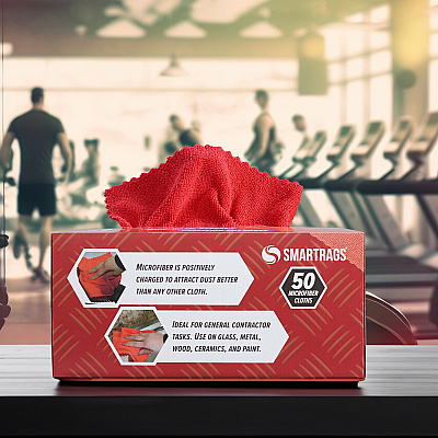 Smart Rags Microfiber Cloths 12x12 Red, Case Of 400 (M950R)