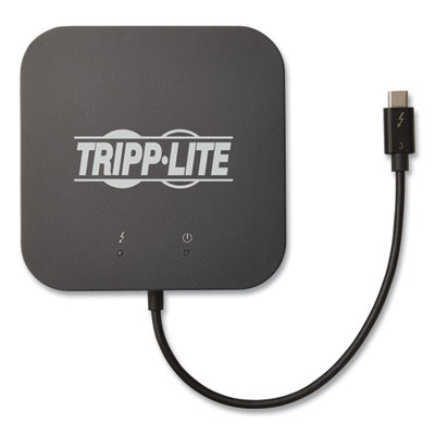 Tripp Lite Thunderbolt 3 Dual Monitor Docking Station, 3.5 mm/DisplayPort/HDMI/USB-A/USB-C PD Charging/RJ45, BK, Ships in 7-10 Bus Days (MTB3DOCK04)