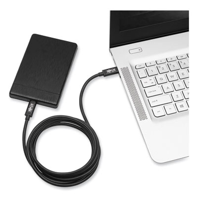 Tripp Lite Thunderbolt 3 USB-C Passive Cable, 6.6 ft, Black, Ships in 7-10 Business Days (MTB302M5AB)