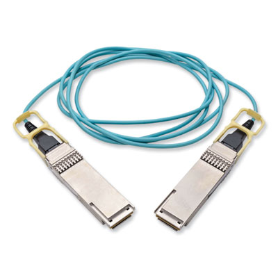Tripp Lite QSFP28 to QSFP28 Active Fiber Optic Cable, 9.8 ft, Aqua, Ships in 7-10 Business Days (N28H03MAQ)