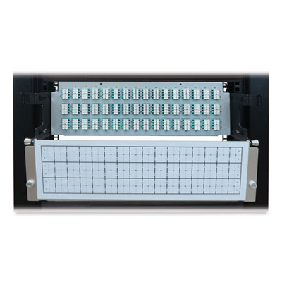 Tripp Lite 3U Preloaded Multimode Fiber Cable Panel, (48) MTP/MPO (F) to (192) LC Duplex (F), 16.4 ft, Aqua, Ships in 7-10 Bus Days (N48M48M8L405)