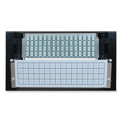 Tripp Lite 3U Preloaded Multimode Fiber Cable Panel, (64) MTP/MPO (F) to (256) LC Duplex (F), 9.8 ft, Aqua, Ships in 7-10 Business Days (N48M64M8L403)