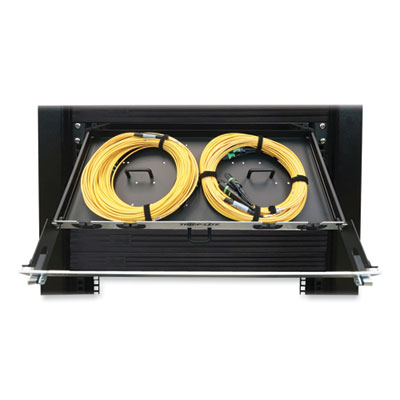 Tripp Lite 1U Preloaded Singlemode Fiber Cable Panel, (3) MTP/MPO (F) to (3) MTP/MPO (F), 65.6 ft, Yellow, Ships in 7-10 Business Days (N48S2M3X8M20)