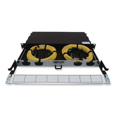 Tripp Lite 1U Preloaded Singlemode Fiber Cable Panel, (3) MTP/MPO (F) to (3) MTP/MPO (F), 65.6 ft, Yellow, Ships in 7-10 Business Days (N48S2M3X8M20)