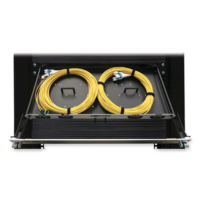 Tripp Lite 1U Preloaded Singlemode Fiber Cable Panel, MTP/MPO (F) to (4) LC Duplex (M), 65.6 ft, Yellow, Ships in 7-10 Business Days (N48S2M8L420)