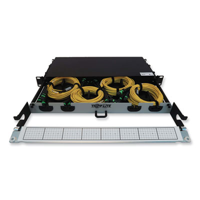Tripp Lite 1U Preloaded Singlemode Fiber Cable Panel, (3) MTP/MPO (F) to (3) MTP/MPO (F), 32.8 ft, Yellow, Ships in 7-10 Business Days (N48S4M3X8M10)
