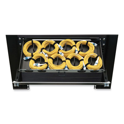Tripp Lite 1U Preloaded Singlemode Fiber Cable Panel, LC Duplex (Male) to LC Duplex (Male), 32.8 ft, Yellow, Ships in 7-10 Business Days (N48S8L2L10)