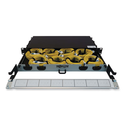Tripp Lite 1U Preloaded Singlemode Fiber Cable Panel, LC Duplex (Male) to LC Duplex (Male), 32.8 ft, Yellow, Ships in 7-10 Business Days (N48S8L2L10)