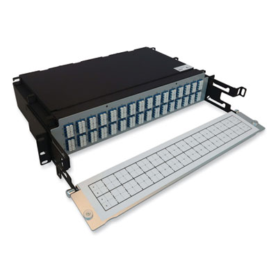 Tripp Lite 2U Preloaded Singlemode Fiber Cable Panel, (32) MTP/MPO (F) to (128) LC Duplex (F), 9.8 ft, YW, Ships in 7-10 Bus Days (N48S32M8L403)