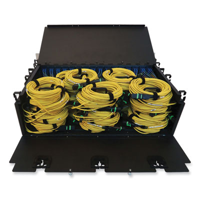 Tripp Lite 3U Preloaded Singlemode Fiber Cable Panel, (48) MTP/MPO (F) to (192) LC Duplex (F), 16.4ft, YW, Ships in 7-10 Business Days (N48S48M8L405)