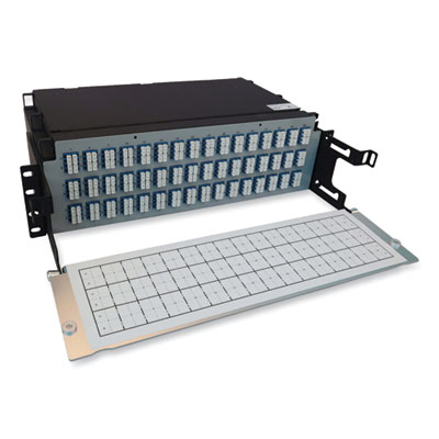 Tripp Lite 3U Preloaded Singlemode Fiber Cable Panel, (48) MTP/MPO (F) to (192) LC Duplex (F), 16.4ft, YW, Ships in 7-10 Business Days (N48S48M8L405)
