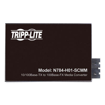 Tripp Lite 10/100 Mbps Ethernet Multimode Hardened Copper to Fiber Media Converter, Black, Ships in 7-10 Business Days (N784H01SCMM)
