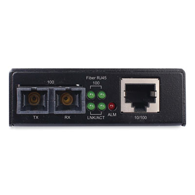 Tripp Lite 10/100 Mbps Ethernet Singlemode Hardened Copper to Fiber Media Converter, Black, Ships in 7-10 Business Days (N784H01SCSM)
