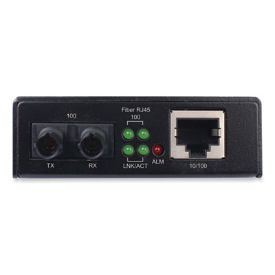 Tripp Lite RJ45 to ST Hardened Copper to Fiber Media Converter, Black, Ships in 7-10 Business Days (N784H01STMM)