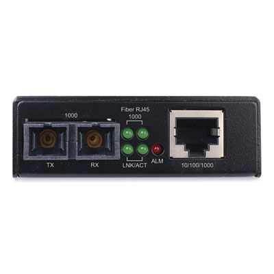 Tripp Lite 10/100/1000 Mbps Gigabit Ethernet Singlemode Hardened Copper to Fiber Media Converter, Black, Ships in 7-10 Business Days (N785H01SCSM)