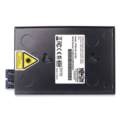 Tripp Lite 10/100/1000 Mbps Gigabit Ethernet Singlemode Hardened Copper to Fiber Media Converter, Black, Ships in 7-10 Business Days (N785H01SCSM)