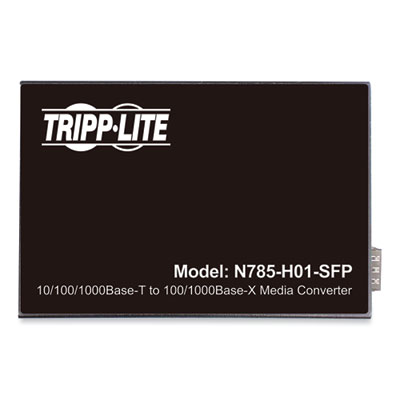 Tripp Lite Hardened Gigabit Fiber to Ethernet Media Converter, Black, Ships in 7-10 Business Days (N785H01SFP)