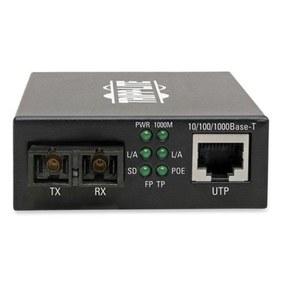 Tripp Lite RJ45 to SC Multimode Media Converter, Range up to 1,804 ft, Black, Ships in 7-10 Business Days (N785P01SCMM1)
