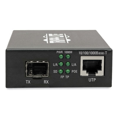 Tripp Lite RJ45 to SFP Media Converter, Black, Ships in 7-10 Business Days (N785P01SFP)