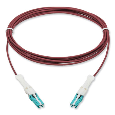 Tripp Lite OM4-Rated Duplex Multimode Fiber Optic Cable, 16.4 ft, Magenta, Ships in 7-10 Business Days (N822C05MMG)