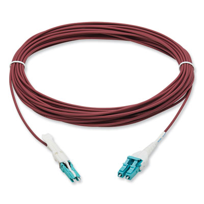 Tripp Lite OM4-Rated Duplex Multimode Fiber Optic Cable, 32.8 ft, Magenta, Ships in 7-10 Business Days (N822L10MMG)