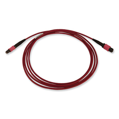 Tripp Lite OM4-Rated 12-Strand Fiber Optic Cable, 6.6 ft, Magenta, Ships in 7-10 Business Days (TRPN845B02M12MG)
