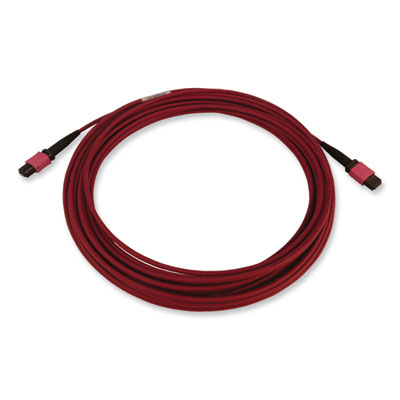Tripp Lite OM4-Rated 12-Strand Fiber Optic Cable, 32.8 ft, Magenta, Ships in 7-10 Business Days (N845B10M12MG)