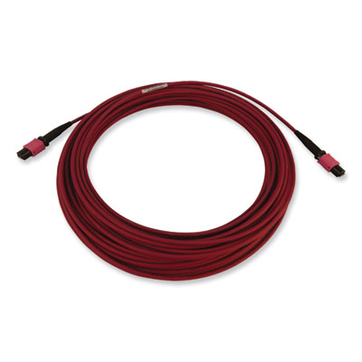 Tripp Lite OM4-Rated 12-Strand Fiber Optic Cable, 49.2 ft, Magenta, Ships in 7-10 Business Days (N845B15M12MG)