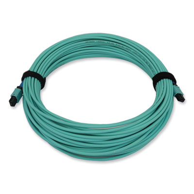 Tripp Lite OM3-Rated Fiber Optic Cable, 24-Strand MTP/MPO (F) to 24-Strand MTP/MPO (F), 65.6 ft, Aqua, Ships in 7-10 Business Days (N846B20M24P)