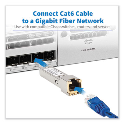 Tripp Lite Cisco Compatible CAT6 Transceiver Module, 16.4 ft, Black, Ships in 7-10 Business Days (N28601GLCTE)
