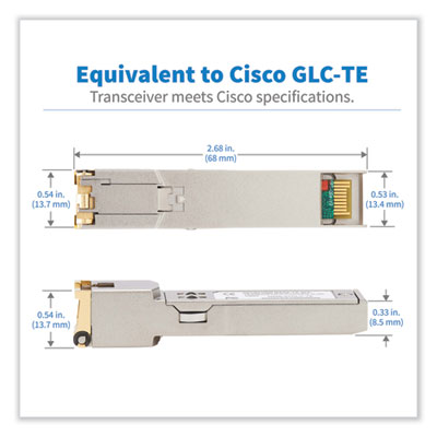 Tripp Lite Cisco Compatible CAT6 Transceiver Module, 16.4 ft, Black, Ships in 7-10 Business Days (N28601GLCTE)