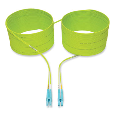 Tripp Lite OM5-Rated Duplex Multimode Fiber Optic Patch Cable, 32.8 ft, Lime Green, Ships in 7-10 Business Days (N82010MOM5)