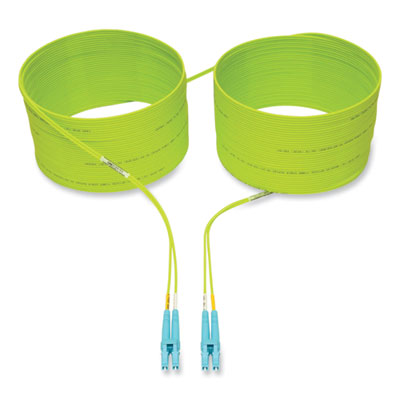 Tripp Lite OM5-Rated Duplex Multimode Fiber Optic Patch Cable, 49.2 ft, Lime Green, Ships in 7-10 Business Days (N82015MOM5)