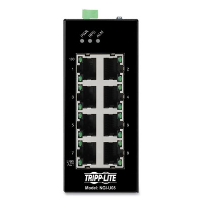 Tripp Lite 8-Port Unmanaged Industrial Gigabit Ethernet Switch, TAA Compliant, Ships in 7-10 Business Days (NGIU08)