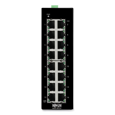 Tripp Lite 16-Port Unmanaged Industrial Gigabit Ethernet Switch, TAA Compliant, Ships in 7-10 Business Days (NGIU16)
