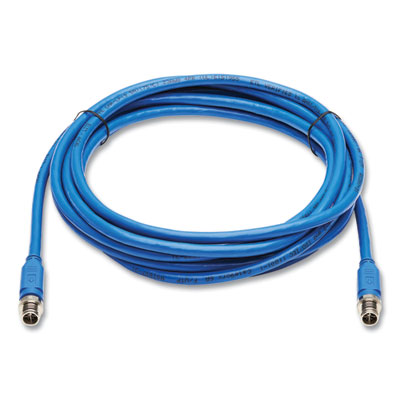 Tripp Lite Shielded M12 X-Code CAT6a Ethernet Cable, 9.8 ft, Blue, Ships in 7-10 Business Days (NM126A103MBL)