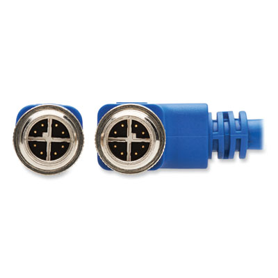 Tripp Lite Shielded M12 X-Code CAT6a Right-Angle Ethernet Cable, 16.4 ft, Blue, Ships in 7-10 Business Days (NM126A305MBL)