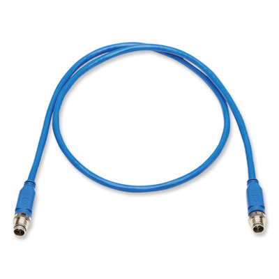 Tripp Lite M12 X-Code CAT6 Ethernet Cable, 6.6 ft, Blue, Ships in 7-10 Business Days (NM1260102MBL)