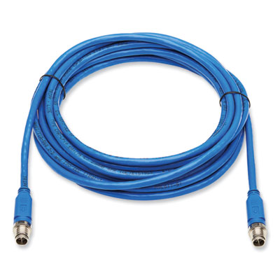 Tripp Lite M12 X-Code CAT6 Ethernet Cable, 16.4 ft, Blue, Ships in 7-10 Business Days (NM1260105MBL)