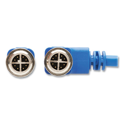 Tripp Lite M12 X-Code CAT6 Right-Angle Ethernet Cable, 16.4 ft, Blue, Ships in 7-10 Business Days (NM1260305MBL)