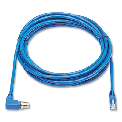 Tripp Lite M12 X-Code to RJ45 CAT6 Right-Angle Ethernet Cable, 16.4 ft, Blue, Ships in 7-10 Business Days (NM1260405MBL)